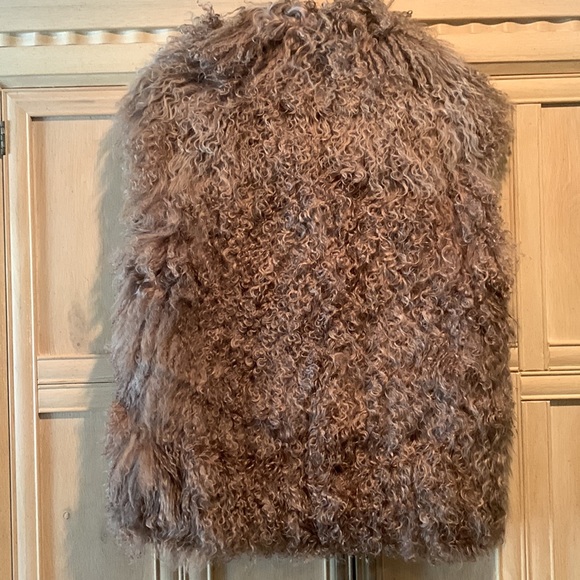 Curly Yak Fur Vest or Jacket Removable Sleeves Size Medium - Picture 3 of 7